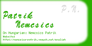 patrik nemcsics business card